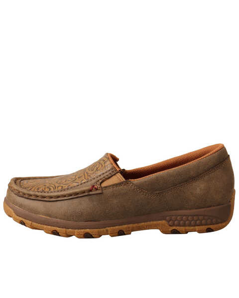 Image #3 - Twisted X Women's Slip-On Driving Shoes - Moc Toe, Brown, hi-res