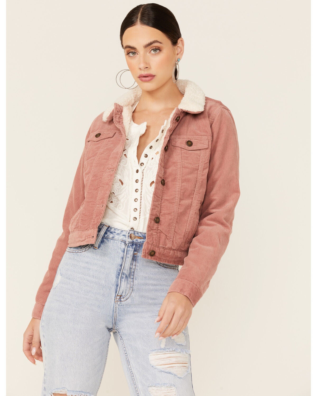 blush corduroy jacket