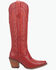 Image #2 - Dingo Women's High Cotton Tall Western Boots - Round Toe, Red, hi-res