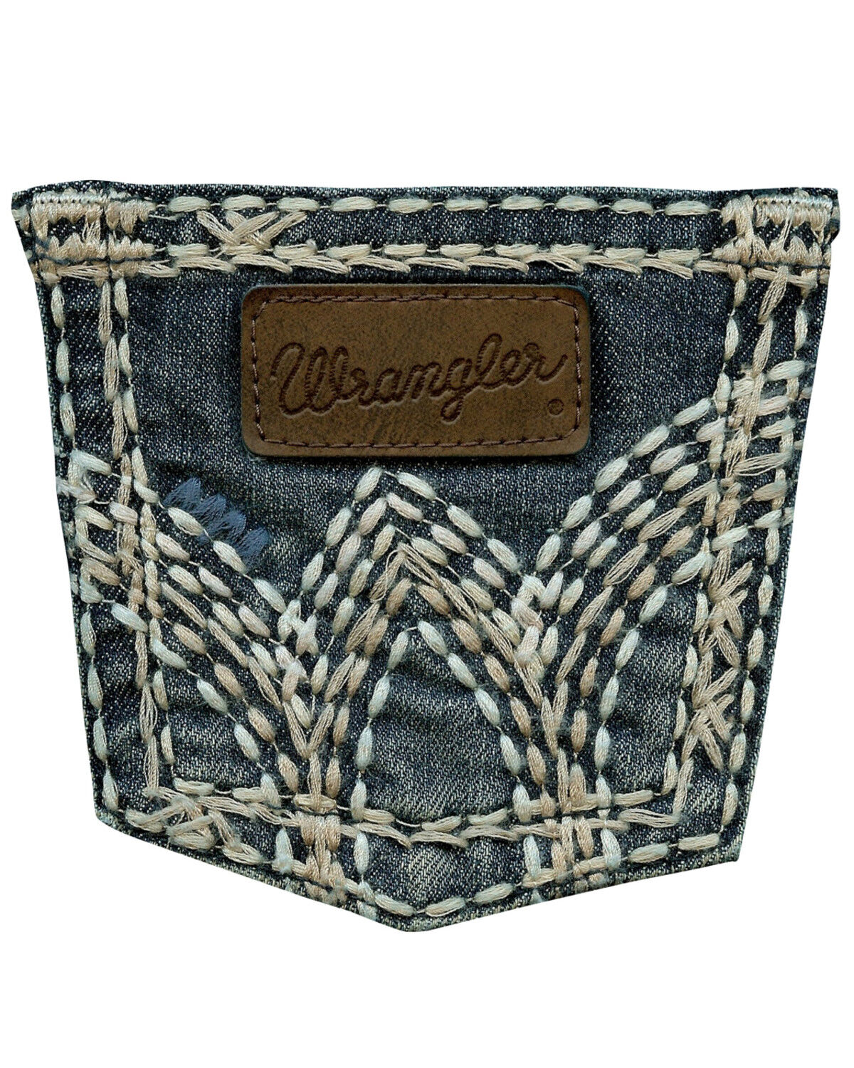 Image #3 - Wrangler Girls' Premium Patch Thick Stitch Bootcut Jeans, Denim, hi-res