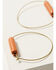 Image #2 - Ink + Alloy Women's Beaded Ceramic Half Moon Hoop Earrings, Orange, hi-res
