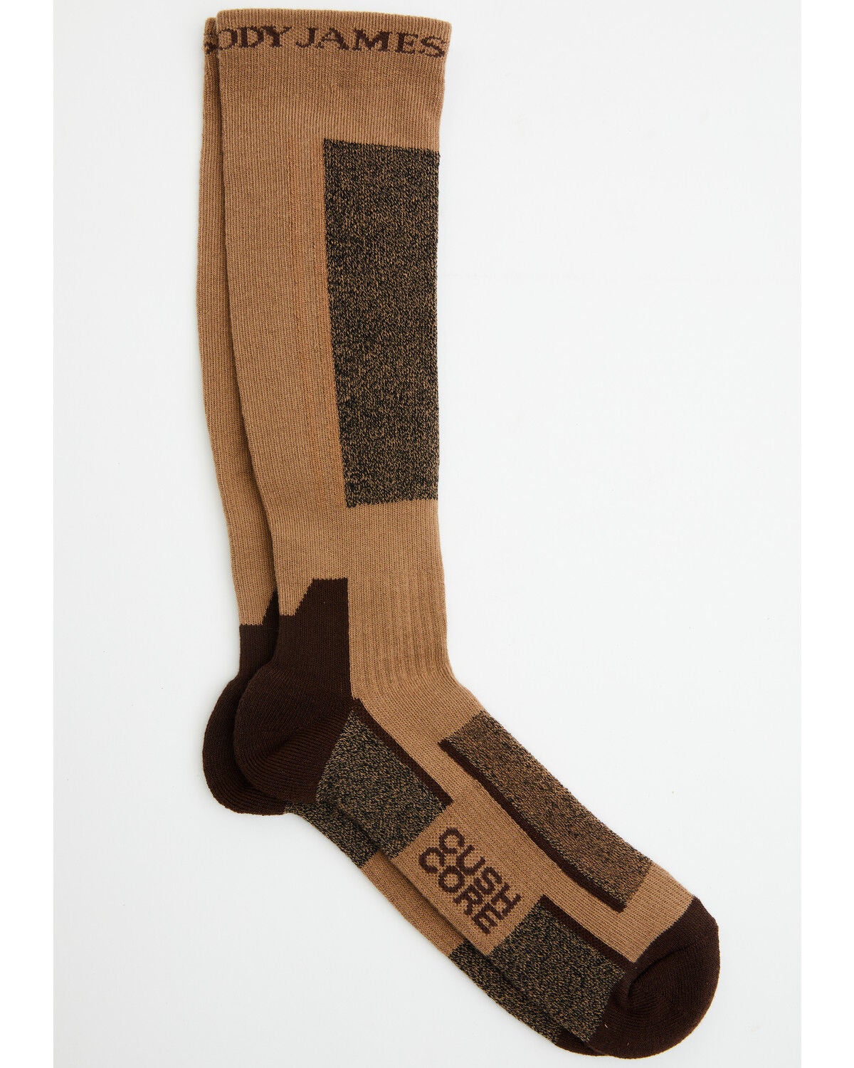 Cody James Men's RodeoTech Compression Crew Socks, Brown, hi-res