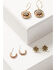 Image #1 - Lainey Wilson Women's Beaded Trio Earring Set - 3 Piece, Gold, hi-res