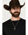 Image #1 - Cody James Men's Ornate Cross Necklace , Silver, hi-res