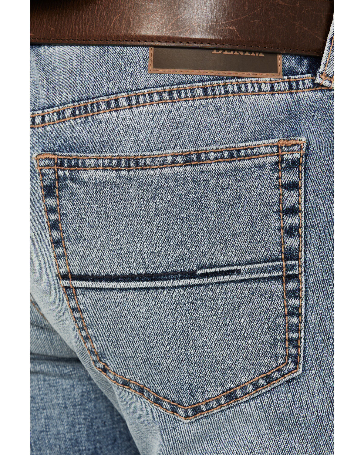 Image #4 - Ariat Men's Light Wash Baltimore Slim Straight Stretch Denim Jeans, Light Wash, hi-res