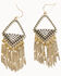 Image #1 - Shyanne Women's Rhinestone Fringe Earrings, Gold, hi-res