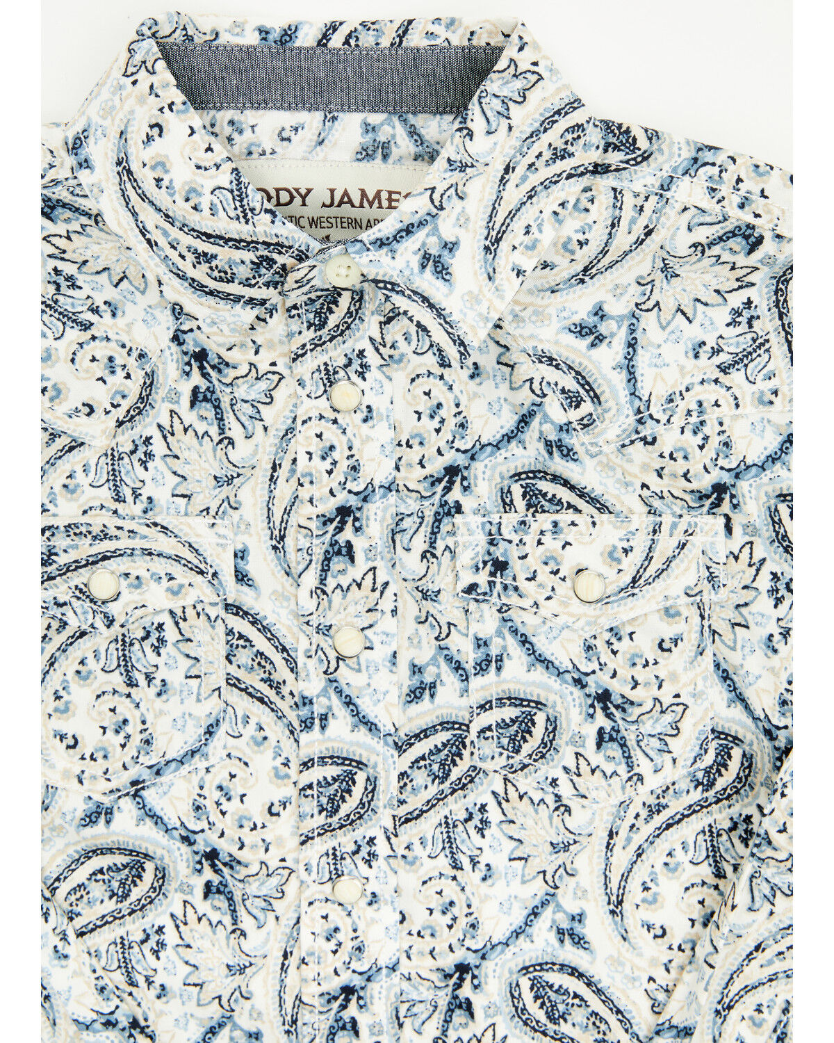 Image #2 - Cody James Toddler Boys' Rodeo Runway Paisley Print Long Sleeve Snap Western Shirt, Blue, hi-res