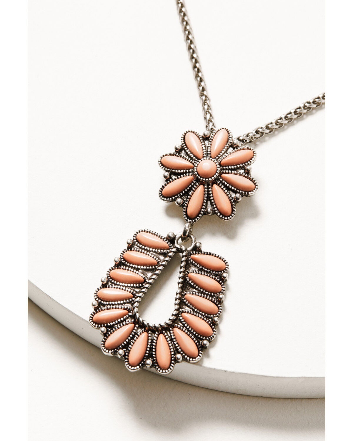 Image #2 - Shyanne Women's Pink Pendant Necklace, Silver, hi-res