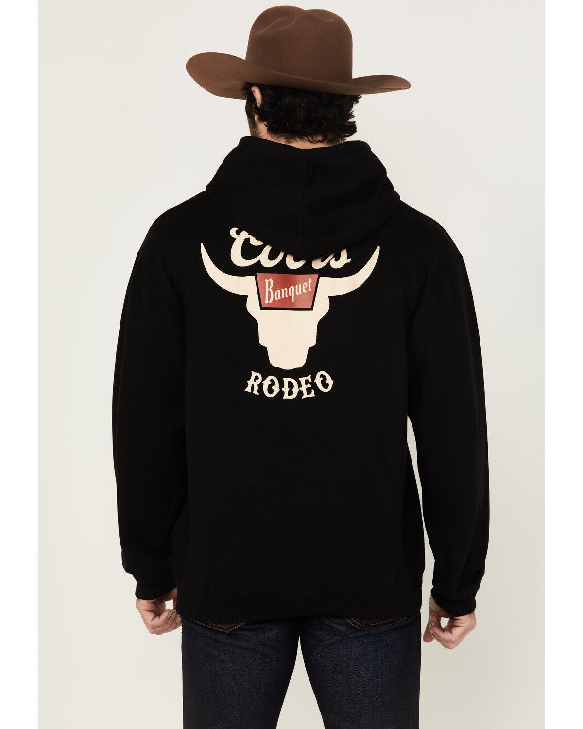 Coors Men's Boot Barn Exclusive Coors Rodeo Steer Head Hooded Sweatshirt, Black, hi-res