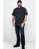 Hawx Men's Charcoal Solid Yarn Dye Two Pocket Short Sleeve Work Shirt - Big, Charcoal, hi-res