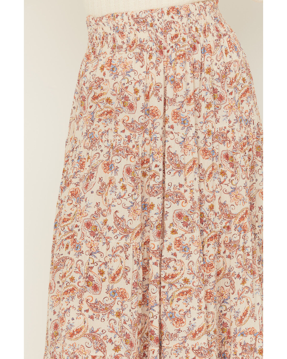 Image #4 - Wild Moss Women's Floral Print Skirt, Ivory, hi-res