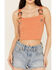 Image #3 - Rock & Roll Denim Women's Buckle Tank Top, Orange, hi-res
