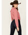 Image #4 - Ariat Women's Southwestern Striped VentTek Long Sleeve Button-Down Western Shirt, Red, hi-res
