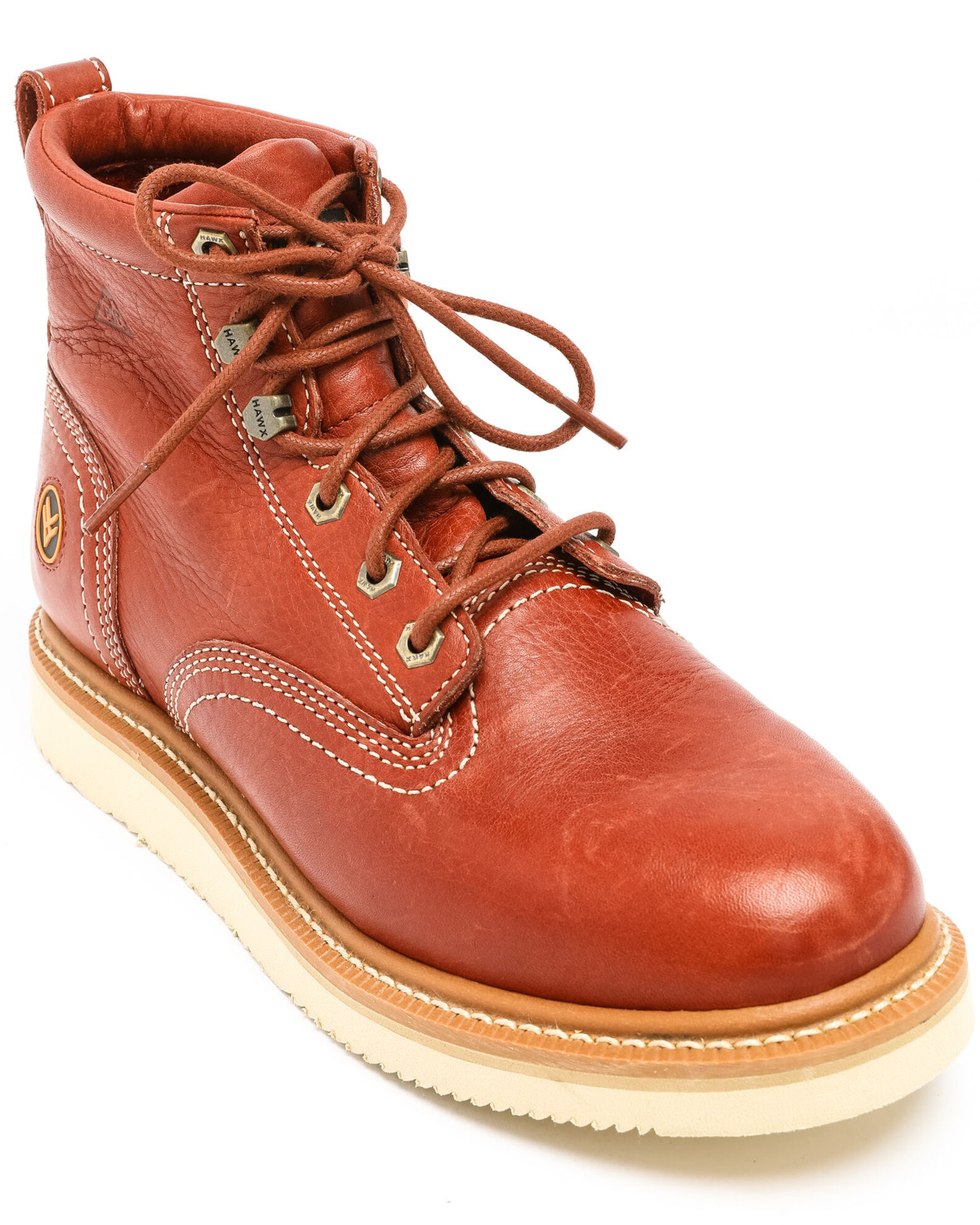 Image #1 - Hawx Men's 6" Grade Work Boots - Composite Toe, Red, hi-res