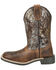 Image #3 - Smoky Mountain Girls' Sadie Western Boots - Broad Square Toe, Brown, hi-res