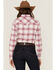 Image #4 - Kimes Ranch Women's Matadora Plaid Print Long Sleeve Western Snap Shirt, Periwinkle, hi-res
