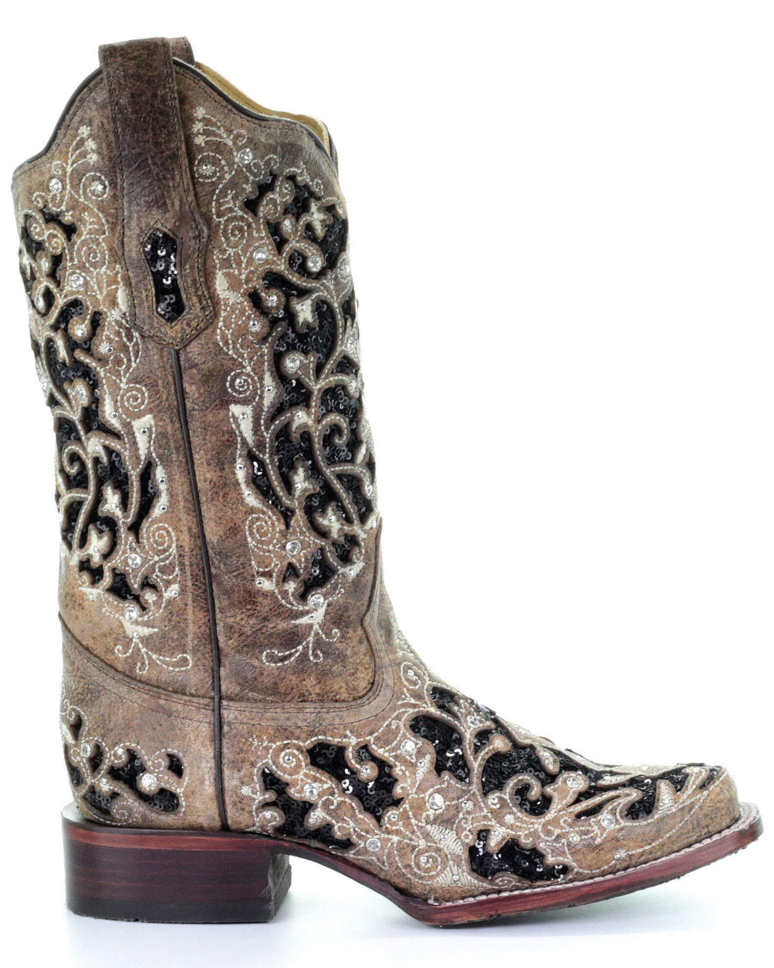 Corral Women's Western Fabiola Black Snake Inlay Boots