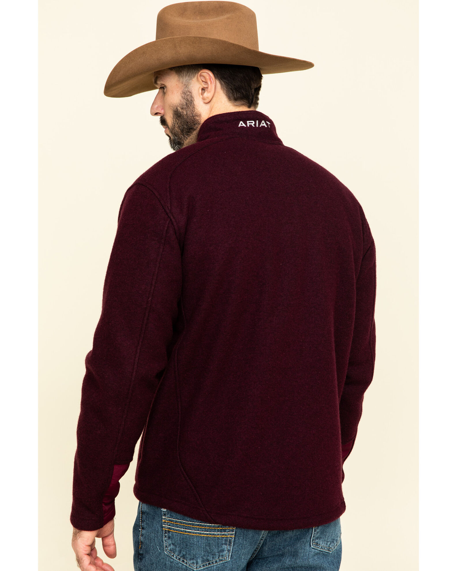 Product Name Ariat Men s Malbec Heather Bowdrie Bonded Full Zip Front Jacket