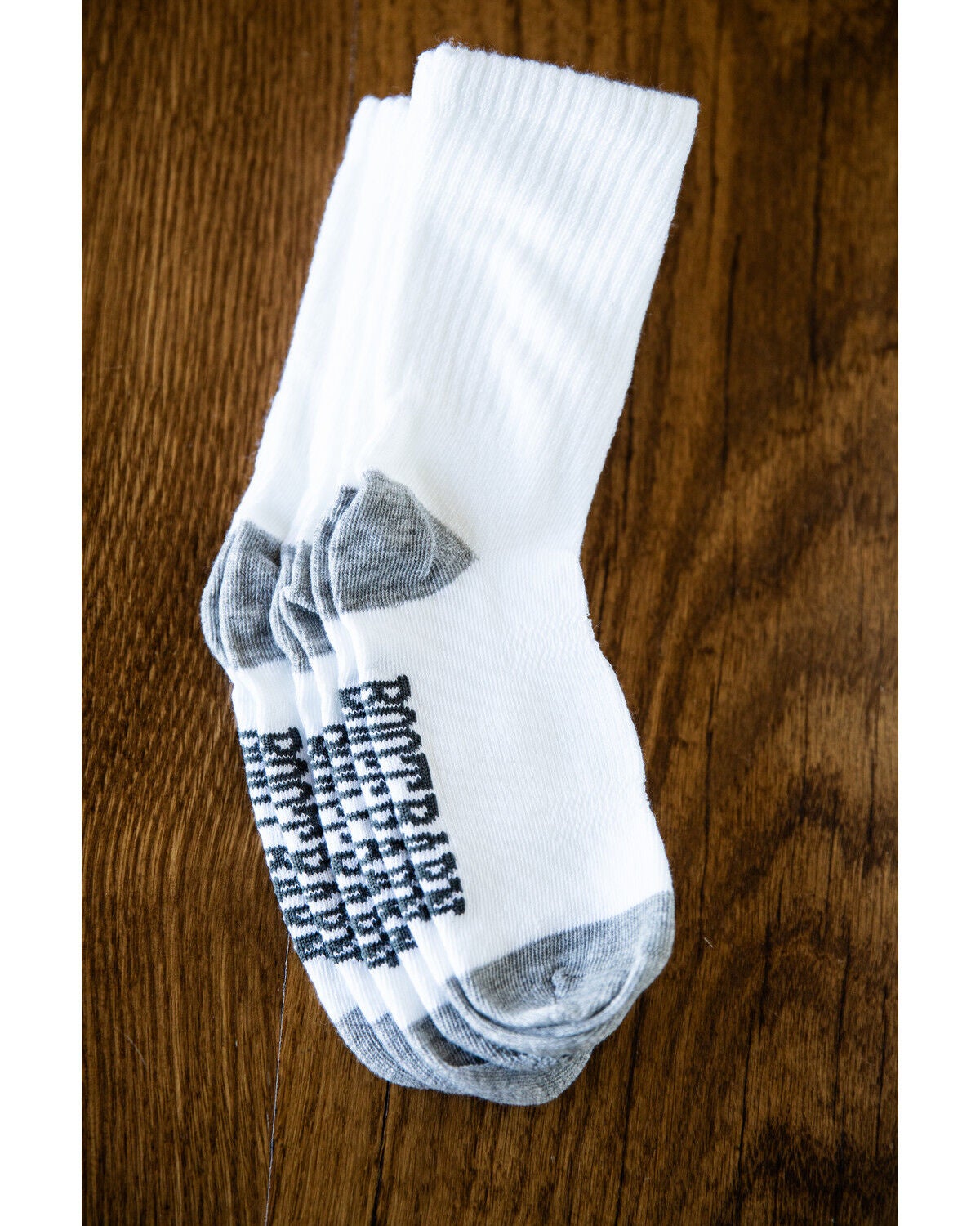 Image #1 - Boot Barn Kids' Basic Ultra Light Crew Socks - 3 Pack, White, hi-res