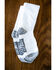 Image #1 - Boot Barn Kids' Basic Ultra Light Crew Socks - 3 Pack, White, hi-res