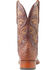 Image #7 - El Dorado Men's Handmade Full Quill Ostrich Stockman Boots - Broad Square Toe, Bronze, hi-res