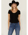 Image #1 - Idyllwind Women's Honky Tonk Studded Tee, Black, hi-res