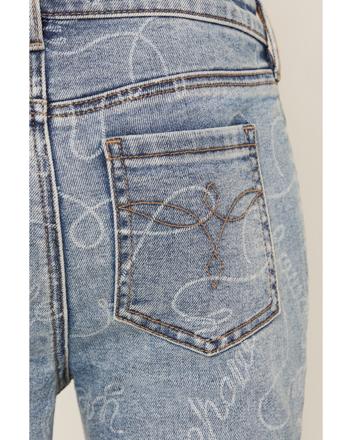 Image #4 - Shyanne Girls' Ambrose Medium Wash Flare Stretch Denim Jeans, Medium Wash, hi-res