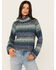 Image #1 - Cleo + Wolf Women's Turtleneck Sweater, Blue, hi-res