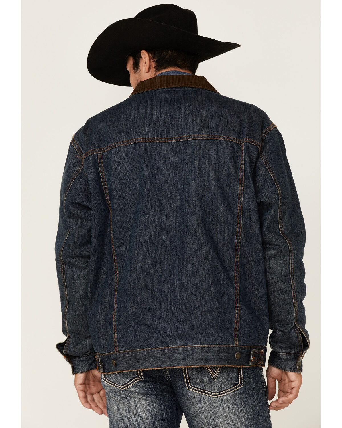 Image #4 - Wrangler Men's Concealed Carry Blanket-Lined Denim Jacket - Tall, Indigo, hi-res