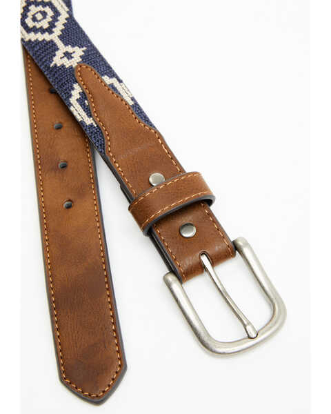 Image #2 - Cody James Boys' Southwestern Braided Belt , Blue, hi-res