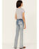 Grace in LA Girls' Light Wash Mid Rise Lace & Embroidered Bootcut Jeans, Blue, hi-res