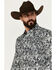 Image #2 - Cody James Men's Showdown Paisley Print Long Sleeve Snap Western Shirt - Tall, Navy, hi-res