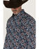Image #2 - Moonshine Spirit&reg; Men's Rodeo Ripple Paisley Print Long Sleeve Snap Western Shirt, Blue, hi-res