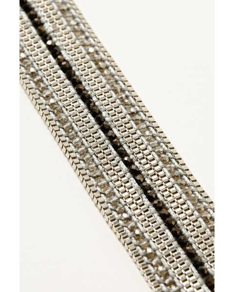 Image #2 - Shyanne Women's Beaded Holiday Magnetic Bracelet , Silver, hi-res