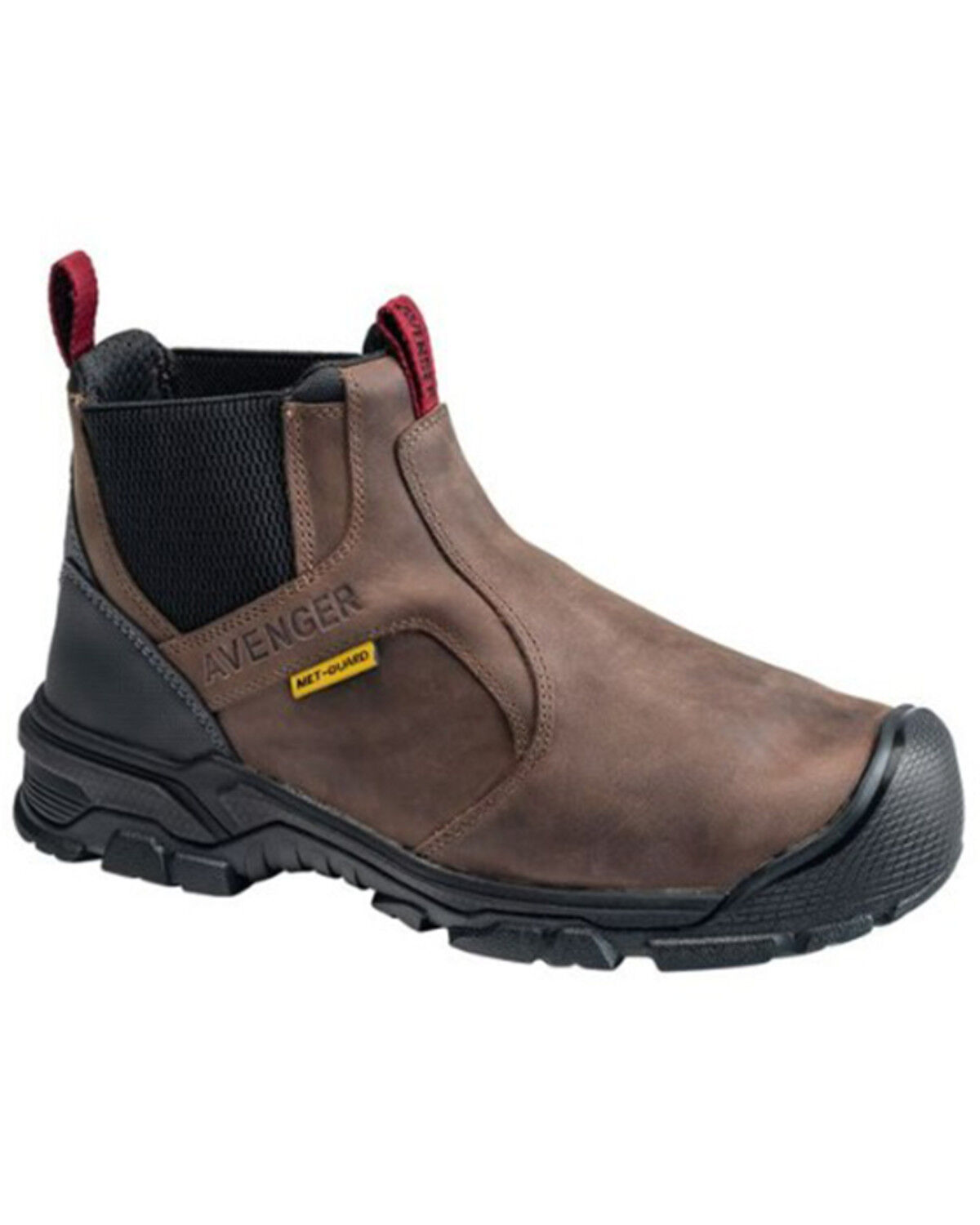 Image #1 - Avenger Men's Ripsaw Romeo Waterproof Pull On Chelsea Work Boots - Alloy Toe, Brown, hi-res