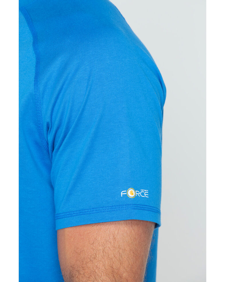 Carhartt Men's Delmont Short Sleeve T-Shirt, Light Blue, hi-res