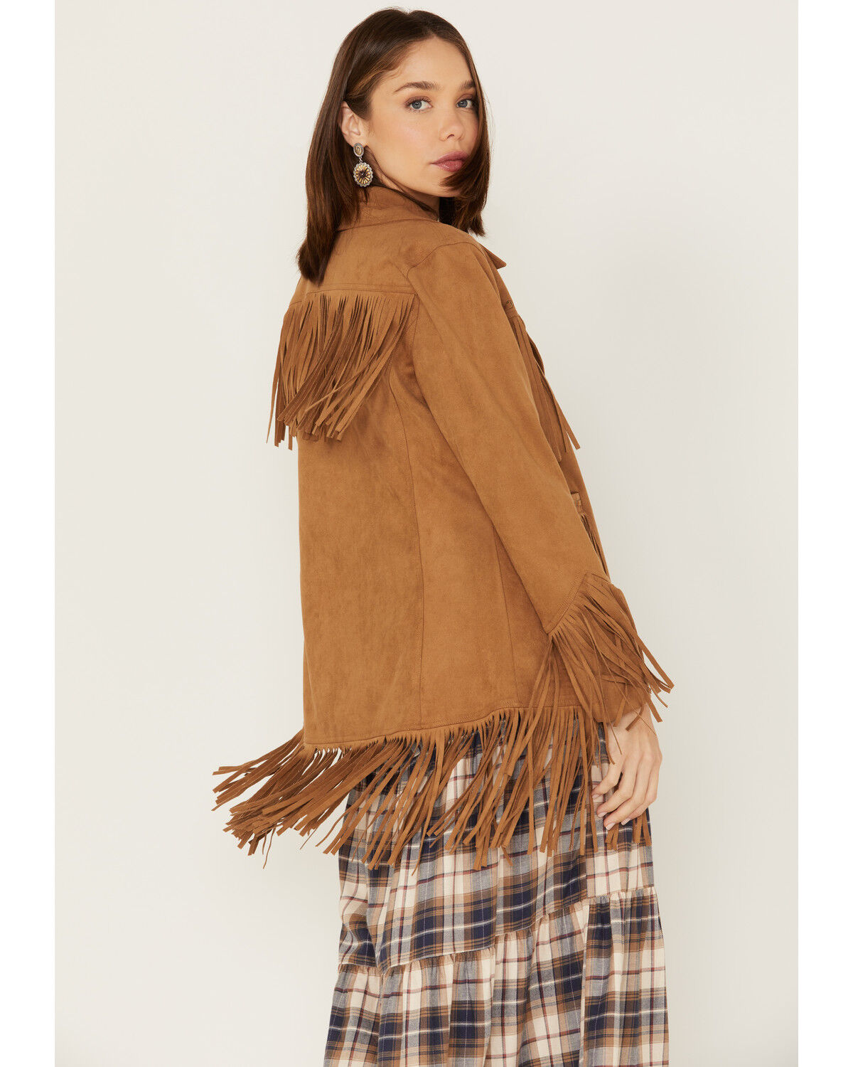 Image #4 - Powder River Outfitters Women's Suede Fringe Snap Jacket, , hi-res