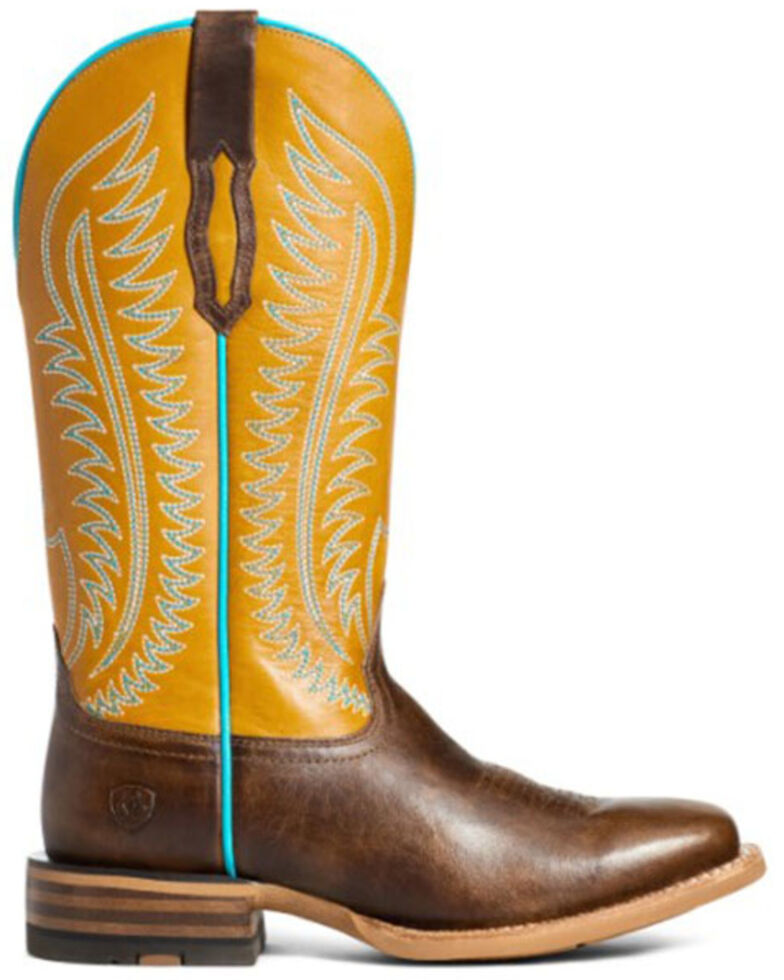 Ariat Women's Belmont Western Boots - Wide Square Toe, Brown, hi-res