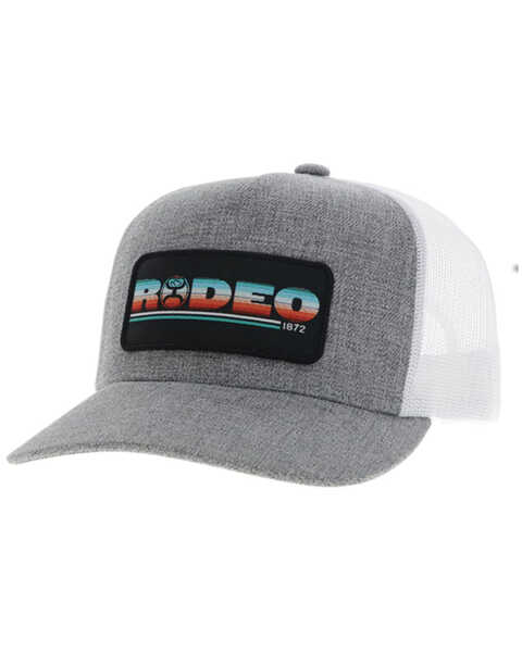 Hooey Men's Rodeo Trucker Cap, Grey, hi-res