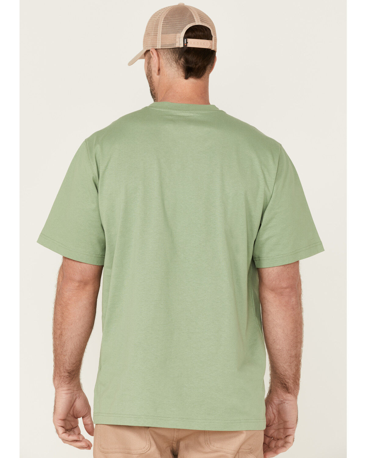 Image #4 - Hawx Men's Solid Loden Force Heavyweight Short Sleeve Work Pocket T-Shirt, Loden, hi-res