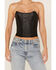 Image #3 - Understated Leather Women's Louise Leather Bustier, Black, hi-res