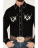 Image #3 - Ariat Men's Chimayo Retro Long Sleeve Pearl Snap Western Shirt, Black, hi-res