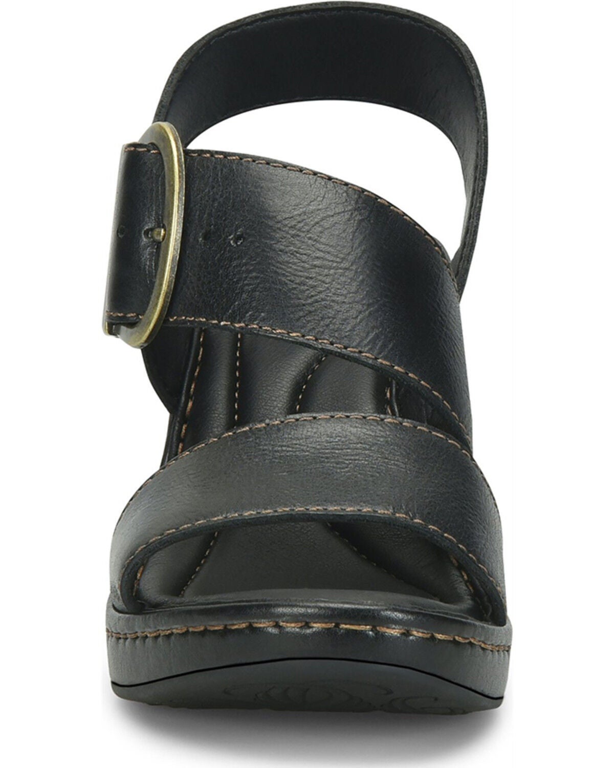 Image #5 - Born Women's Sapphire Wedge Sandals, Black, hi-res