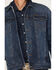 Image #3 - Wrangler Retro Men's Dark Wash Denim Sherpa Lined Jacket, Dark Wash, hi-res
