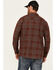 Image #4 - Brothers and Sons Men's Locket Plaid Print Long Sleeve Button-Down Stretch Western Shirt, Wine, hi-res