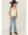 Image #1 - Shyanne Little Girls' Light Wash Shayla Bootcut Stretch Denim Riding Jeans, Light Wash, hi-res