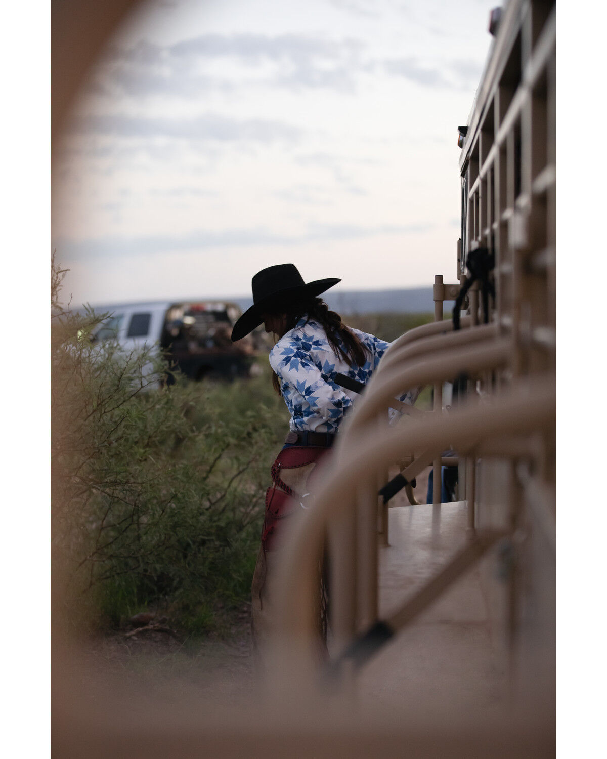 Image #2 - Cowboygirl by Jenna Paulette Women's Patchwork Print Long Sleeve Pearl Snap Western Shirt, Blue, hi-res
