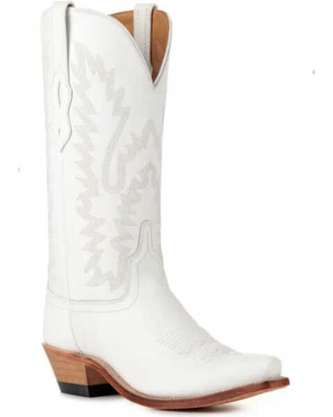Old West Women's Western Boots - Snip Toe , White, hi-res