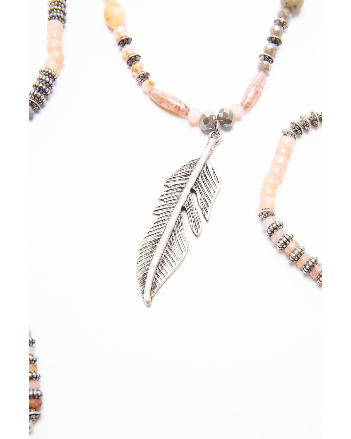 Image #3 - Shyanne Women's Moonlit Feather Beaded Wrap Jewelry Set - 2 Piece, Silver, hi-res