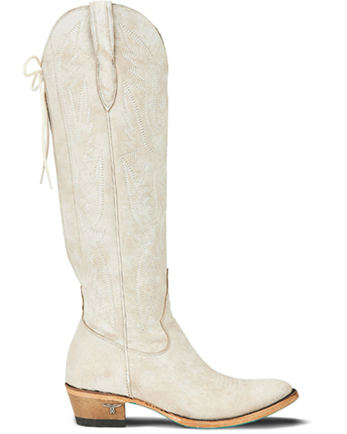 Image #2 - Lane Women's Monica Tall Western Boots - Round Toe, Ivory, hi-res